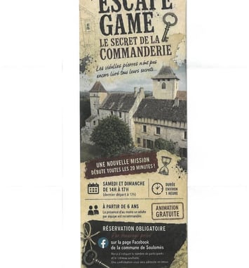 Découvrez Le Secret de la Commanderie, Escape Game