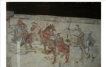 Venez contempler la peinture murale du « Dit des trois morts et des trois vifs »