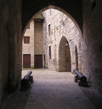 Projection de documentaires dans la cour du Palais de la Raymondie