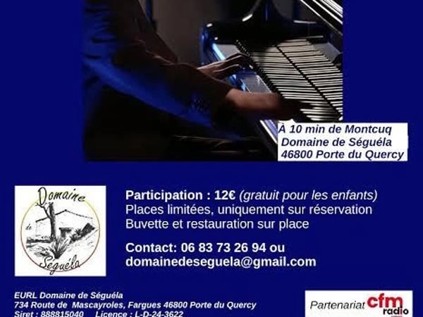Concert de jazz : Tristan Mélia au Domaine de Séguéla