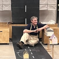 Spectacle à Cajarc, théâtre d'objet : La Tournée
