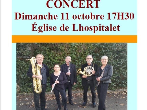 Concert en l'église de Lhospitalet : Le Quintette d'Olt