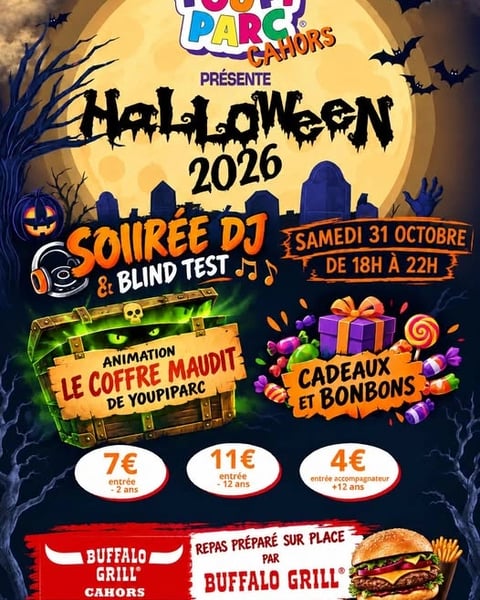 Soirée DJ Halloween au Youpi Parc