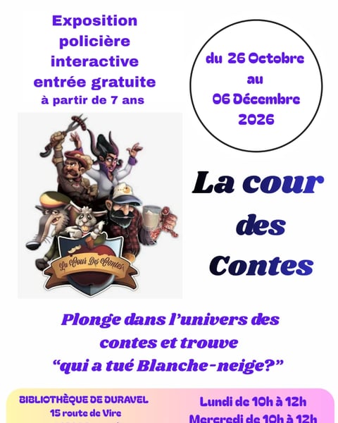 Exposition : "La cour des contes" à la Bibliothèque de Duravel