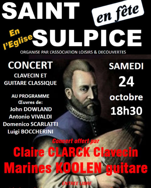 Concert à Saint-Sulpice : clavecin et guitare classique